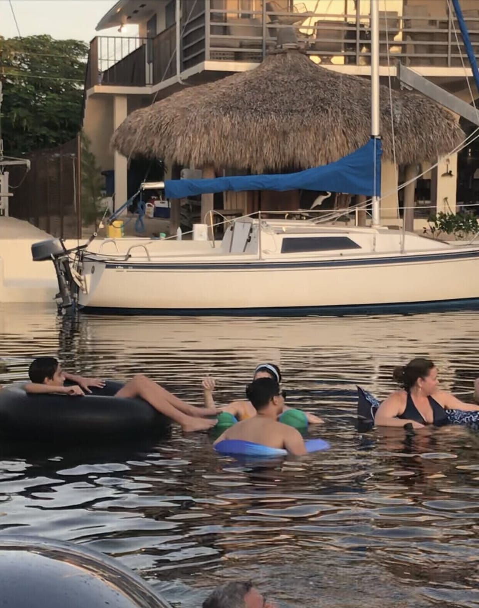 Swim or soak, while enjoying the refreshing water right in front of the dock!