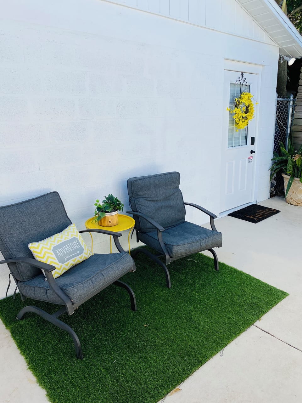 Rear outside patio
