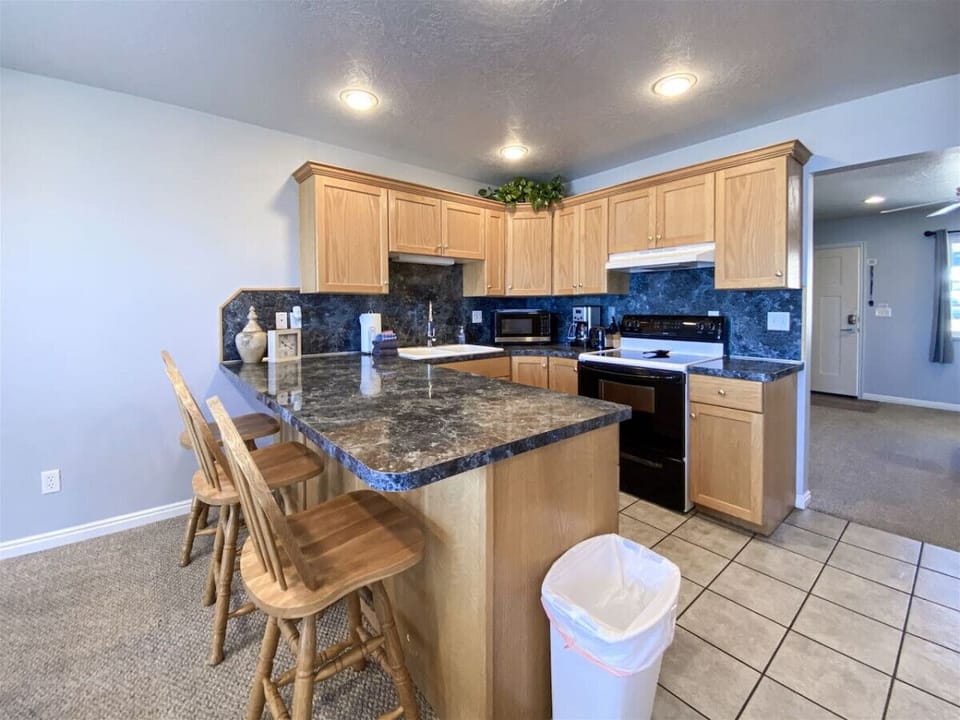 Kitchen bar seating perfect for casual meals and gatherings
