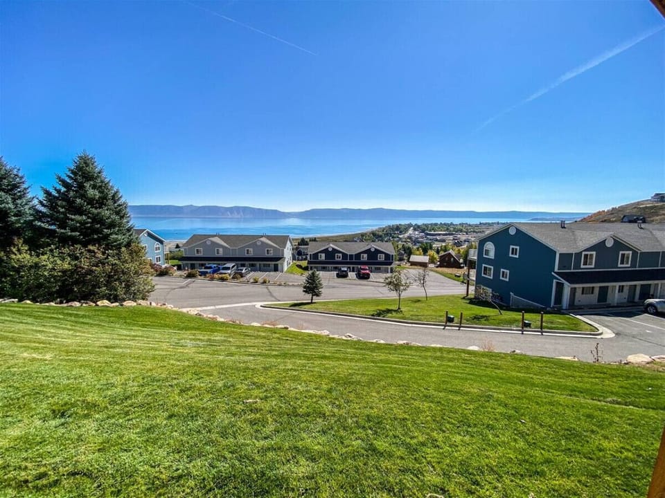 Grassy area and view out of lower level