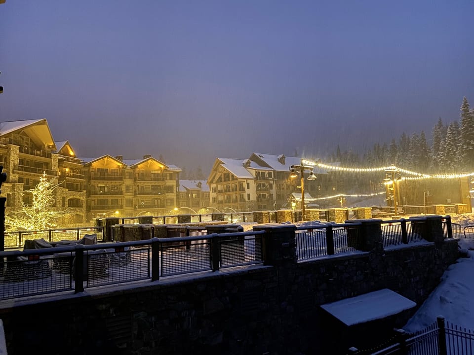 View from the deck at night