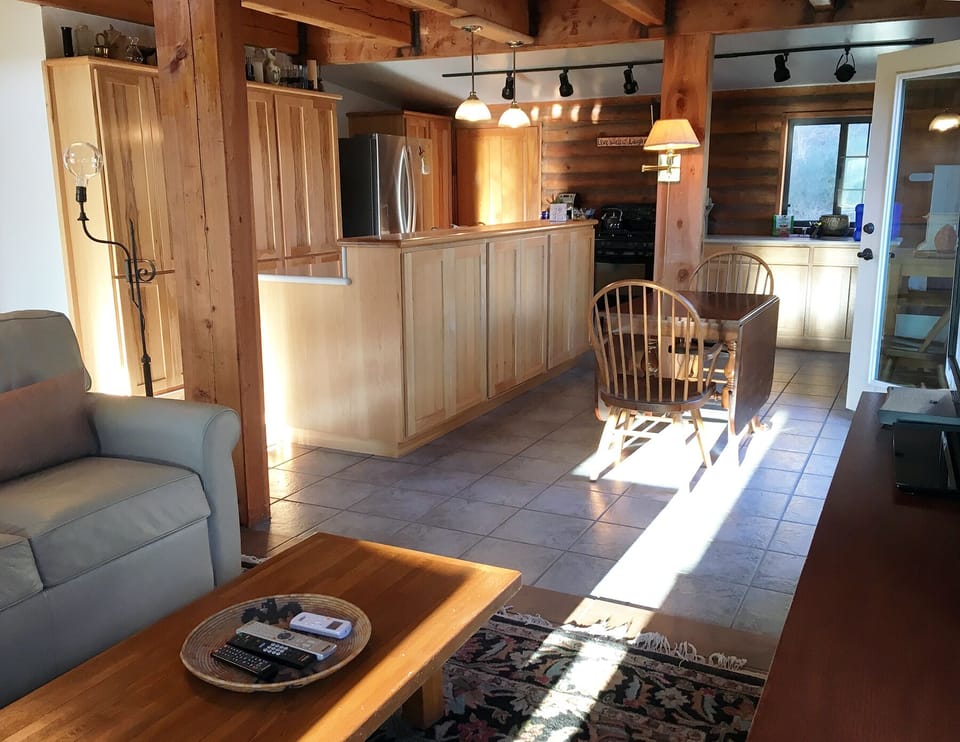 View from Living Room to Dining and Kitchen