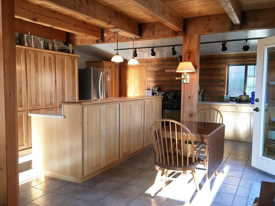 Dining Room and Kitchen, Table Expands to Seat 8