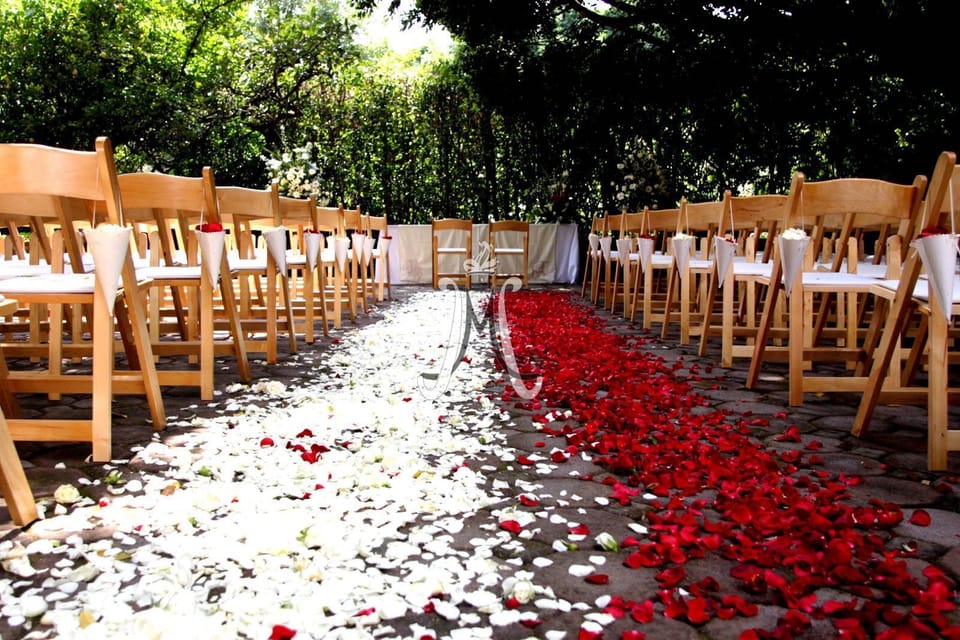Outdoor banquet area