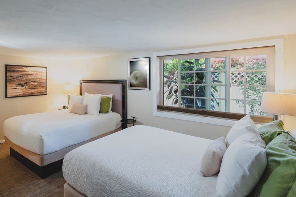 Studio, 2 Queen Beds | Pillowtop beds, desk, blackout drapes, iron/ironing board