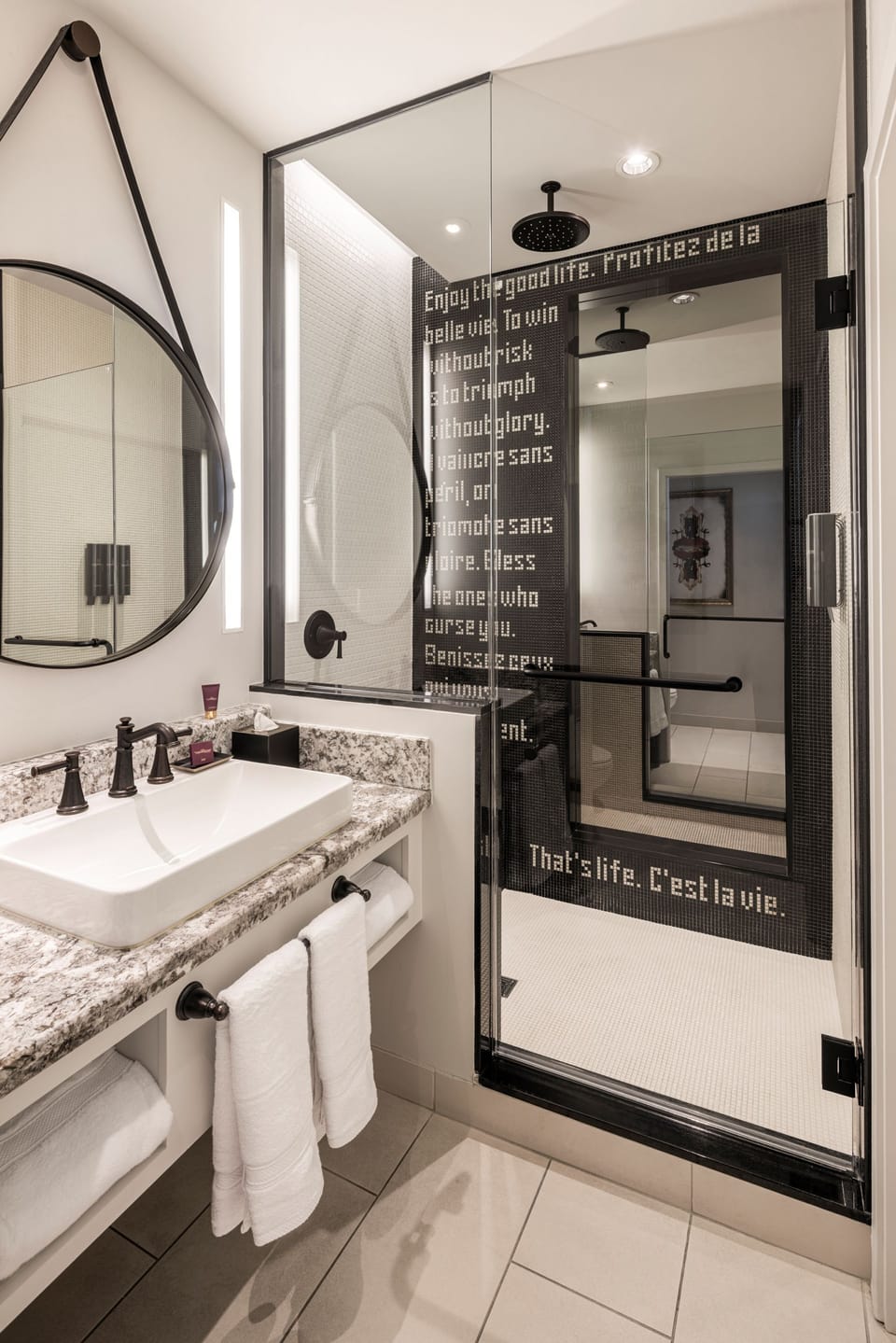 Free toiletries, hair dryer, towels