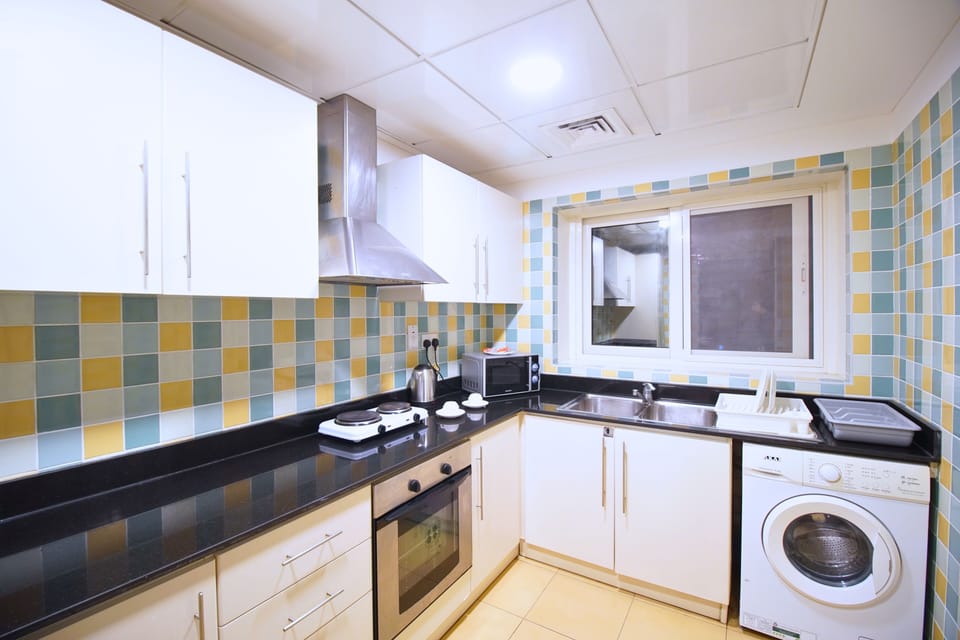 One Bedroom apartment | Private kitchen | Fridge, microwave, stovetop, electric kettle