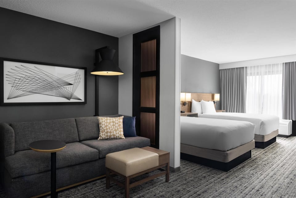 Room, Multiple Beds, City View (High Floor) | Premium bedding, in-room safe, desk, laptop workspace