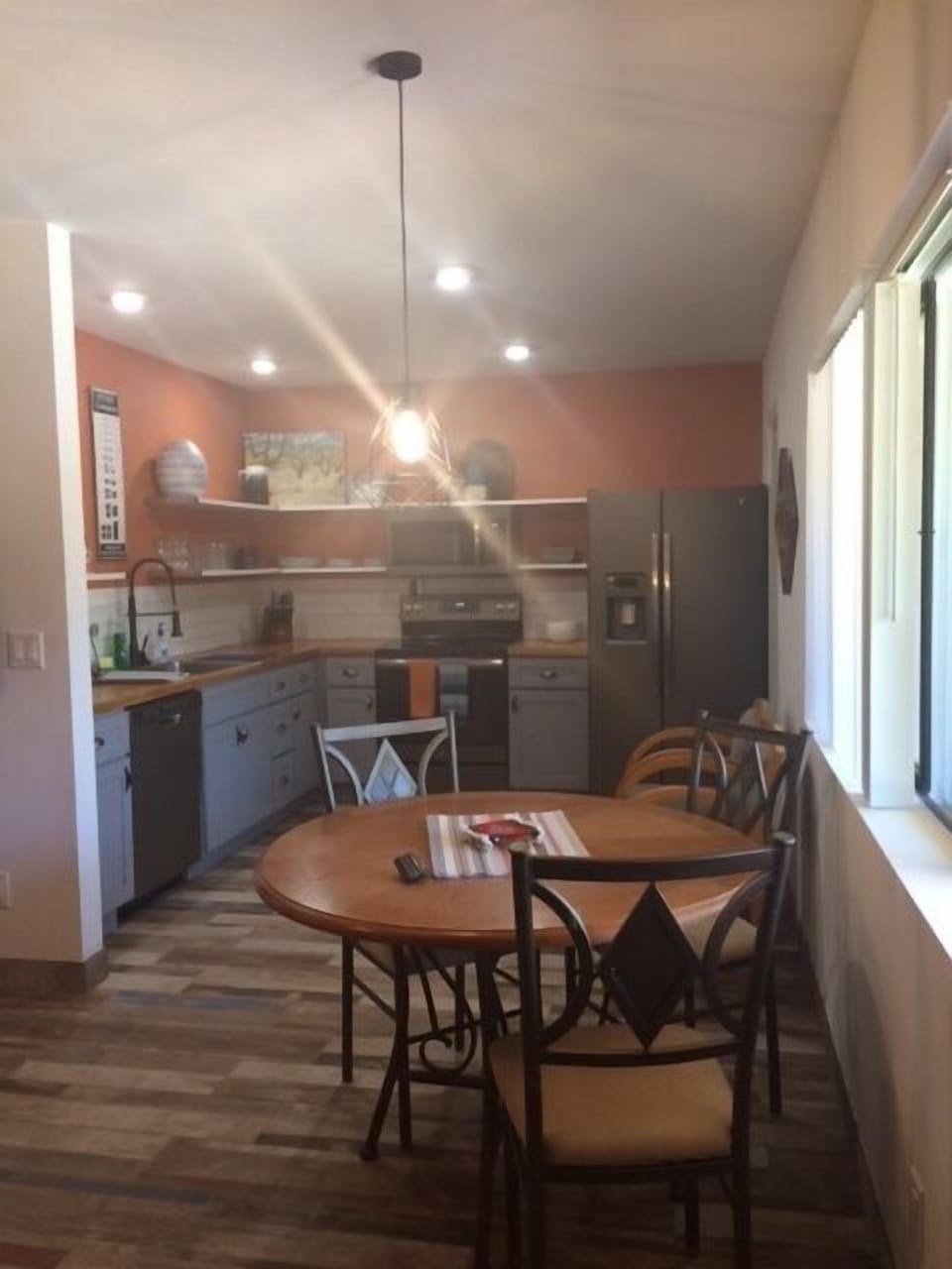 Kitchen with dining table.