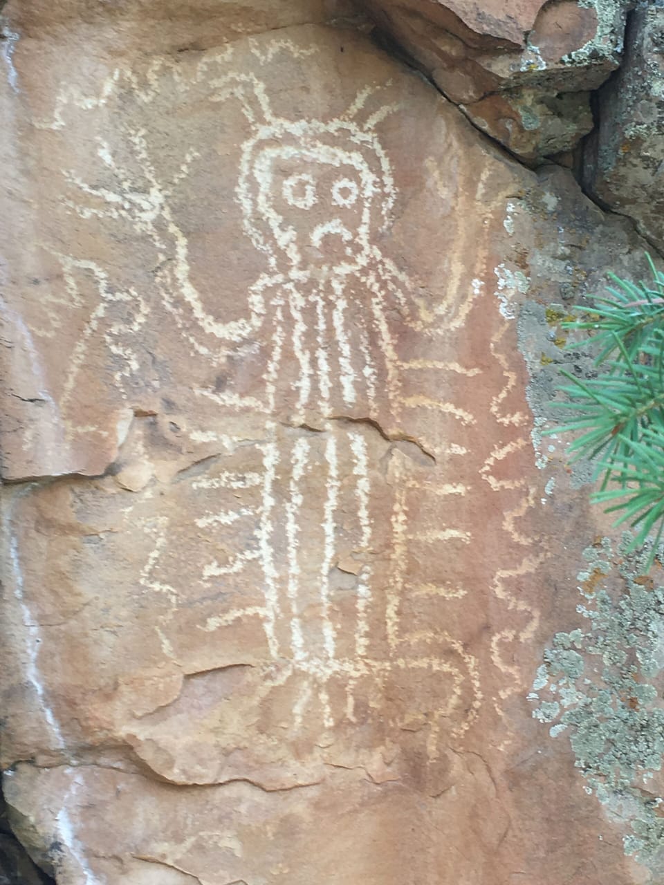 The Lady of the Lake, a petroglyph located at Picture Rock Ranch keeps watch.