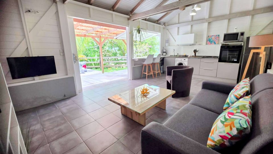 Inviting living space opening onto the terrace and pool.