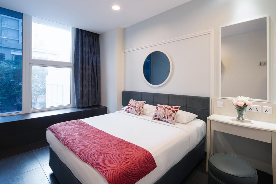 Deluxe Double 2 Pax NC | Premium bedding, desk, blackout drapes, iron/ironing board (on request)