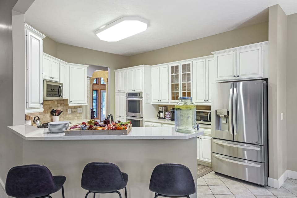 Coffee maker, Keurig, double oven & large quantity of silverware and dishes