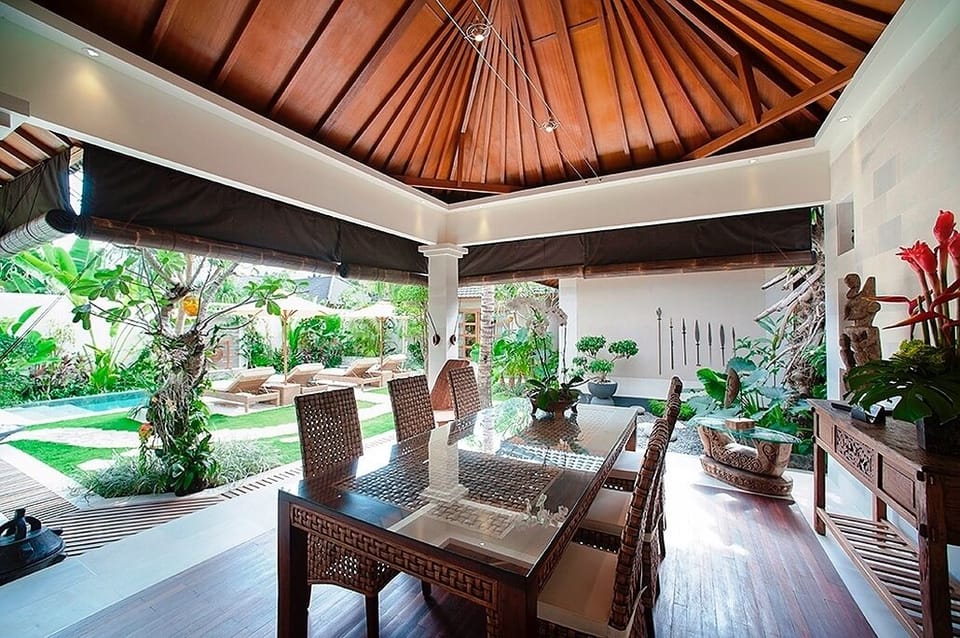 Dining area and open Kitchen Villa Dayak