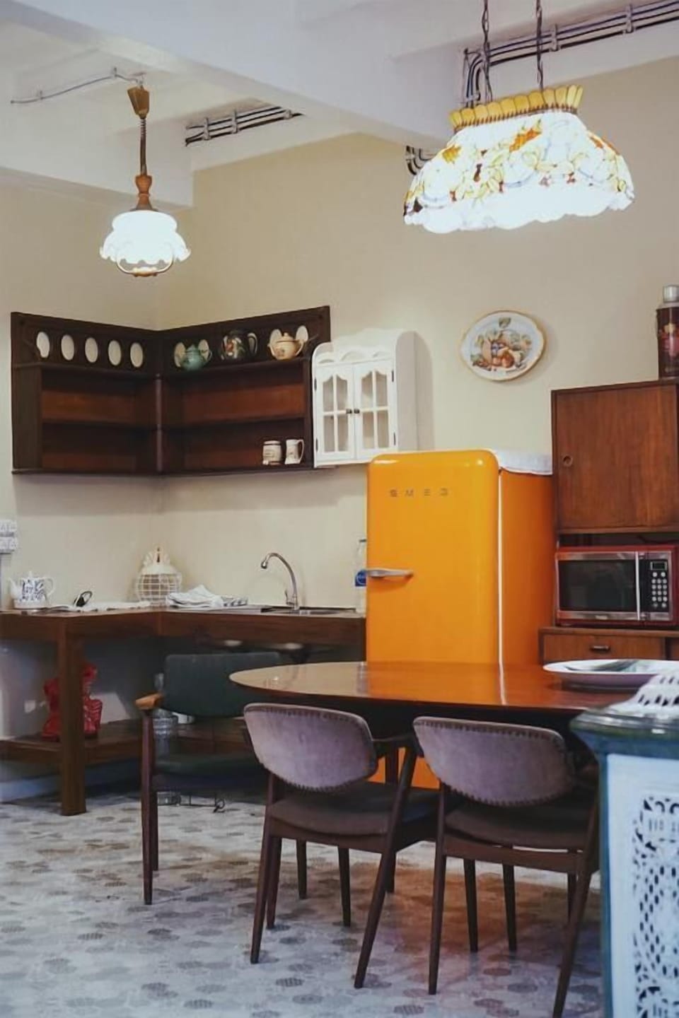 Shared fridge, microwave