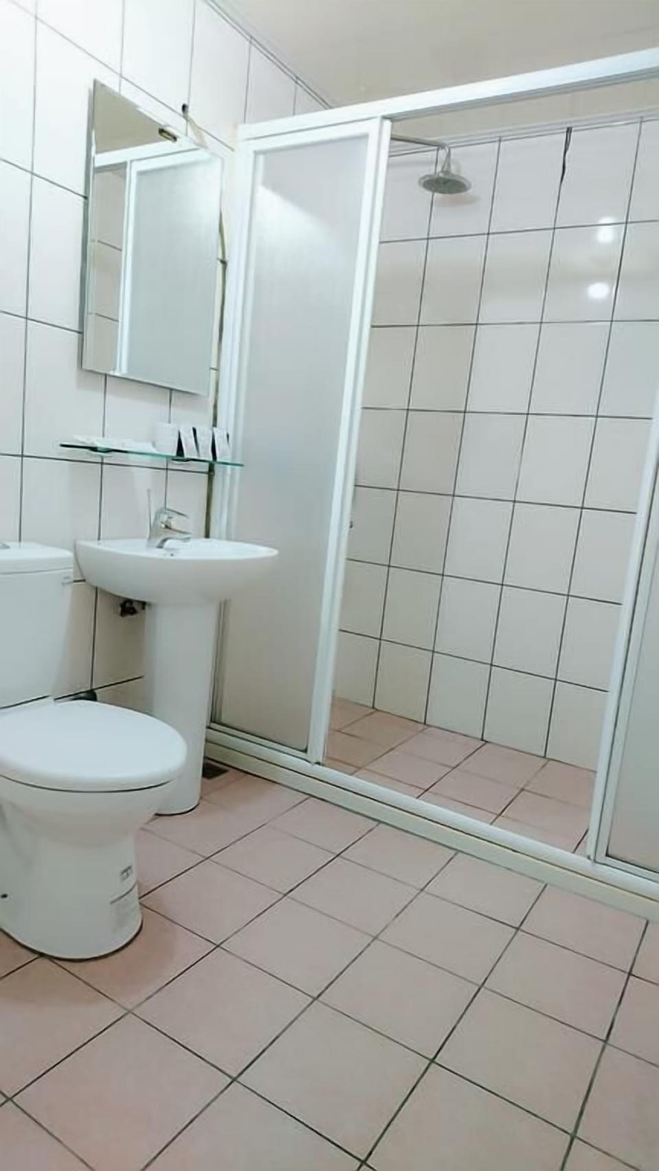Shower, free toiletries, hair dryer, slippers