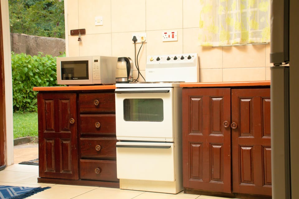 Executive Double Room | Private kitchen | Fridge, microwave, toaster, cookware/dishes/utensils