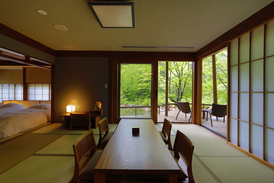 Tennoza with Open-air Bath and Private Bathroom | Living area | Flat-screen TV
