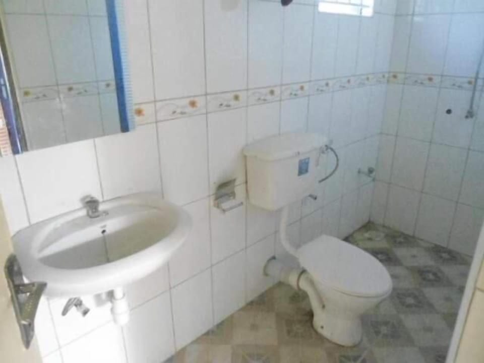 Shower, towels, soap, toilet paper