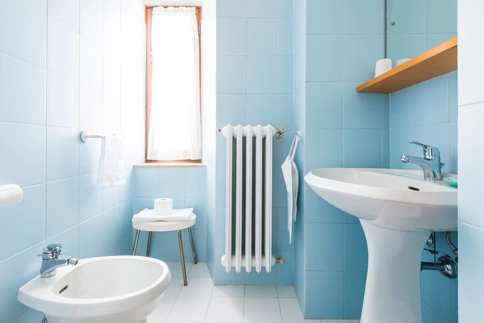 Shower, free toiletries, hair dryer, bidet