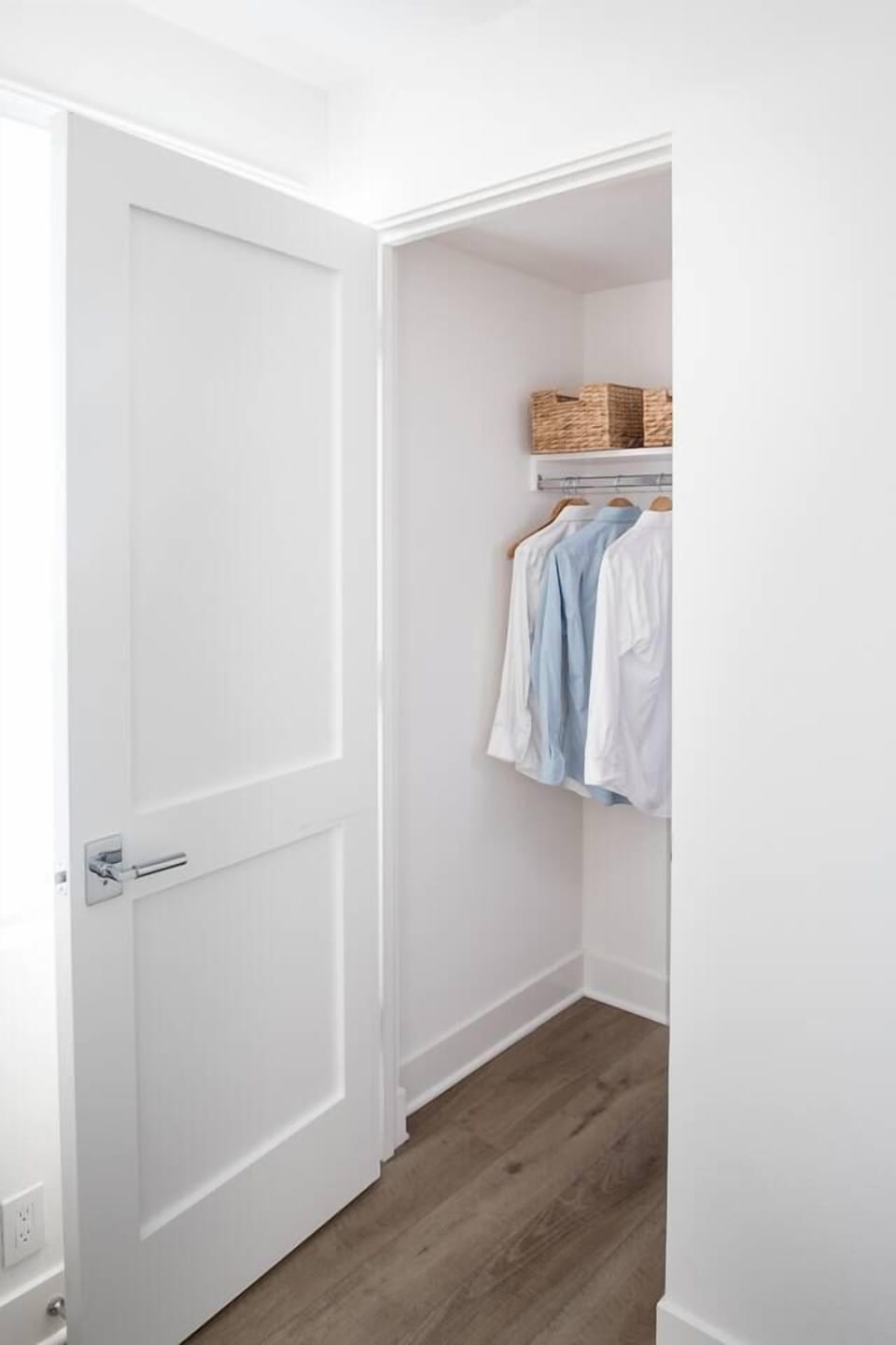 The closet in the first floor bedroom of the 4 bed 4 bath unit. 