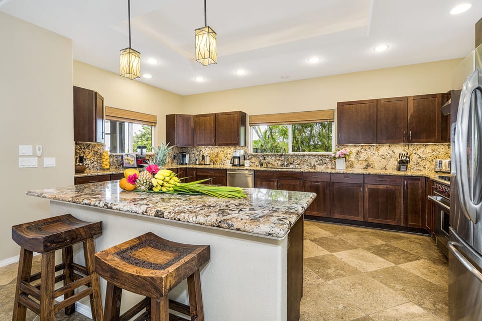 The heart of the home—this chef’s kitchen has all the tools and space you need to cook in style.