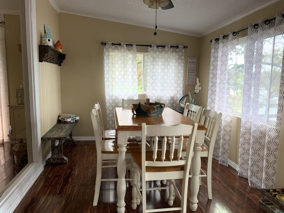 Game room table with games supplied for family fun..