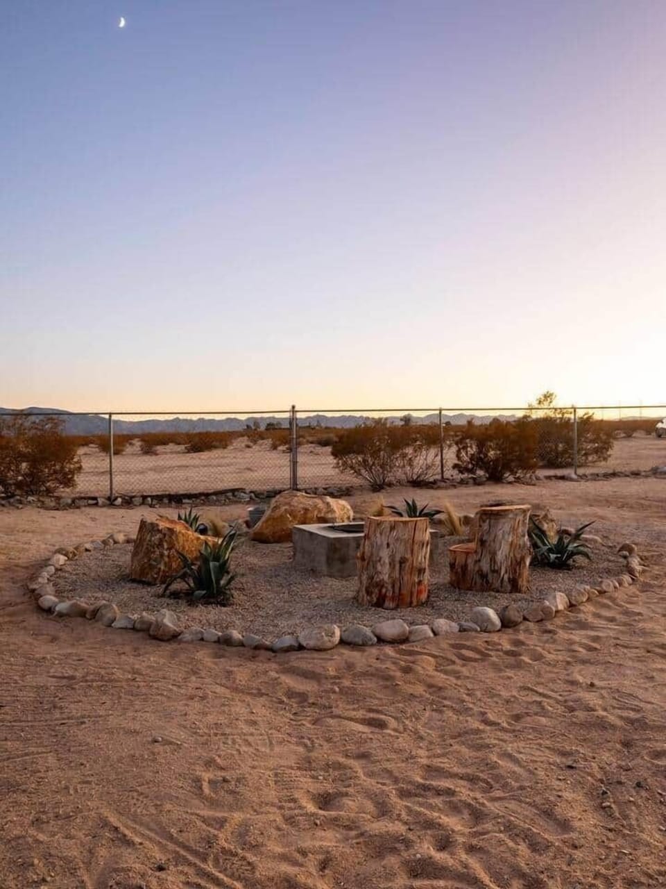 Expansive views all surround the fire pit on all sides.