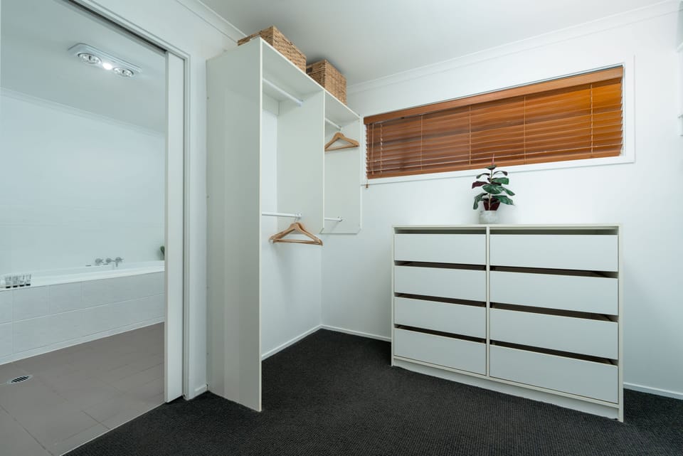 Walk-in robe from master bedroom