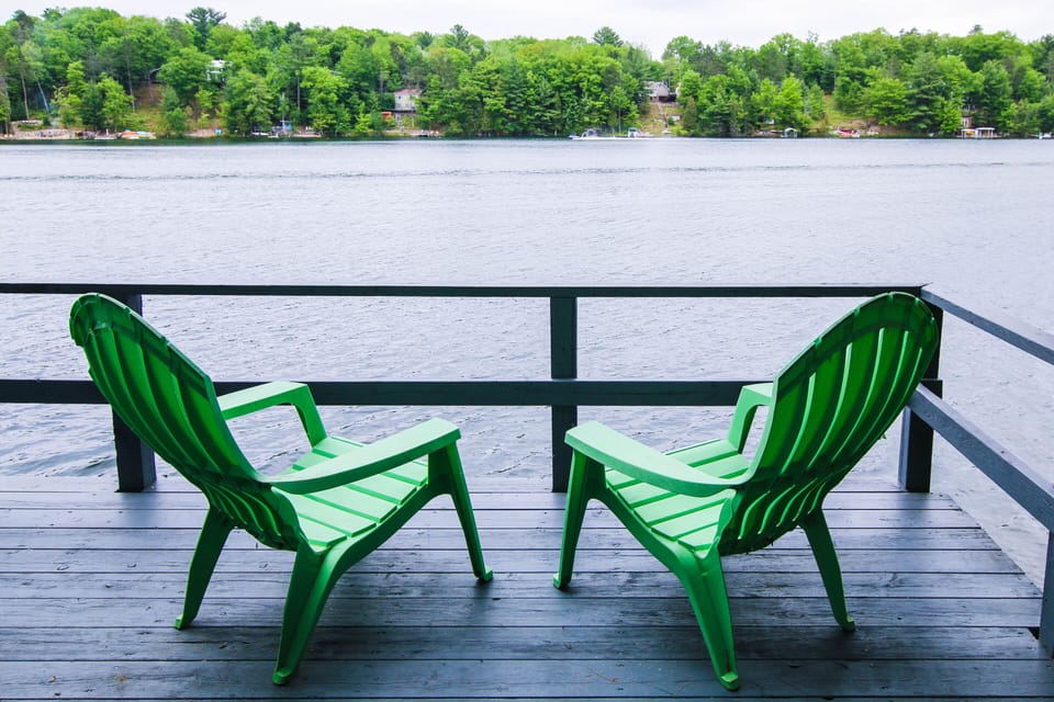 Relax with a coffee or wine and enjoy the Lake
