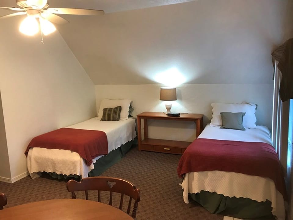 The room also includes two twins for those extra guests.