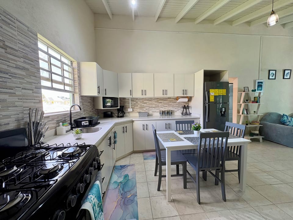 fully equipped kitchen with everything you need