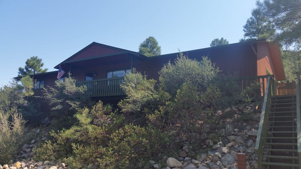Home is in the Pines Park at top of driveway 2 Car Garage  One Level Home