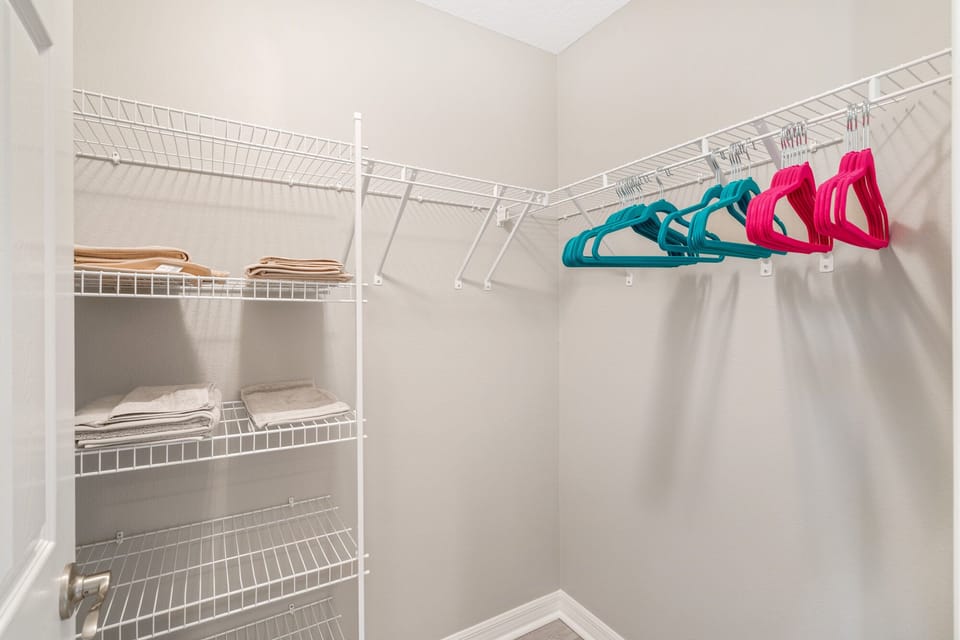 One of two primary closets