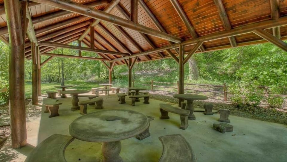 Pavillion down by the river.