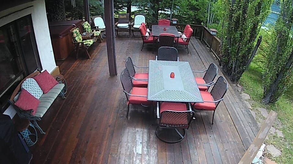 Huge Deck with Large Weber Grill for seating for group meals 