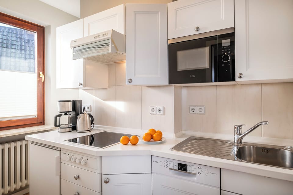 Junior Suite, Sea View, Beachside (Loggia) | Private kitchen | Fridge, stovetop, coffee/tea maker, electric kettle