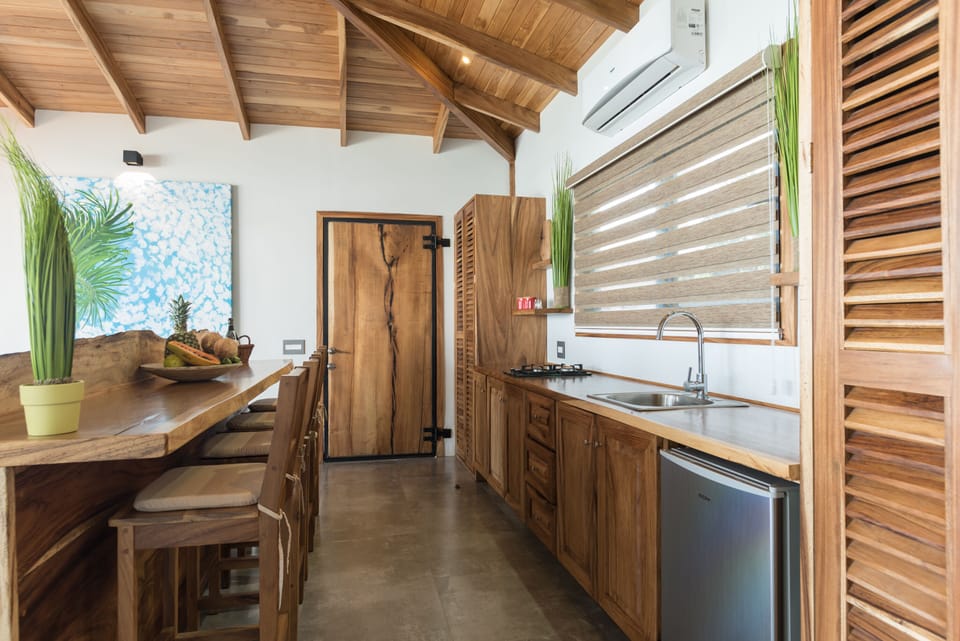 Aquamarine Studio Villa with a Private Pool | Private kitchen | Fridge, stovetop, espresso maker, coffee/tea maker