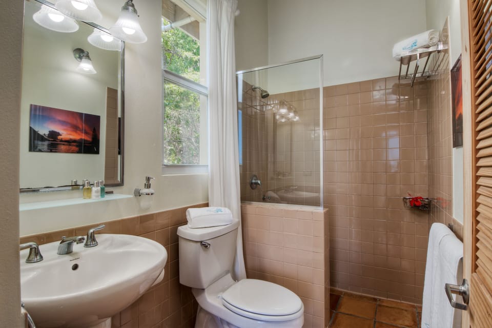 BATHROOM 1: Primary ensuite bathroom with walk in shower