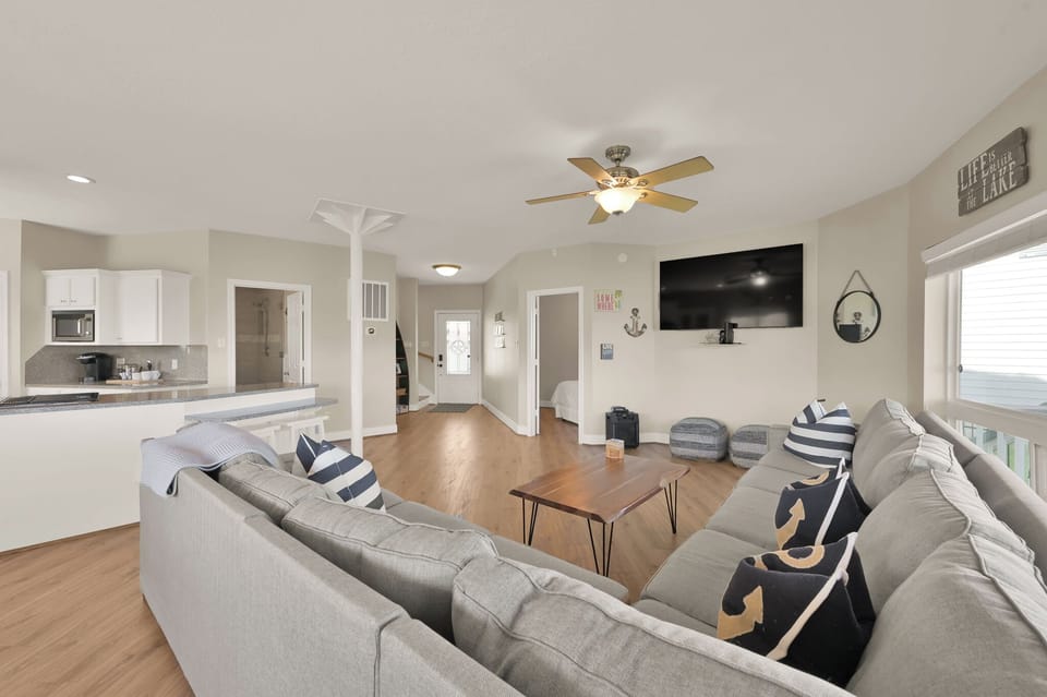 Smart TV and Oversized Couch