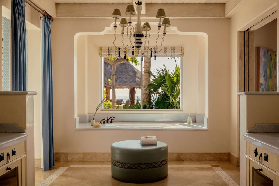 Villa (Cortez) | Bathroom | Combined shower/tub, rainfall showerhead, designer toiletries