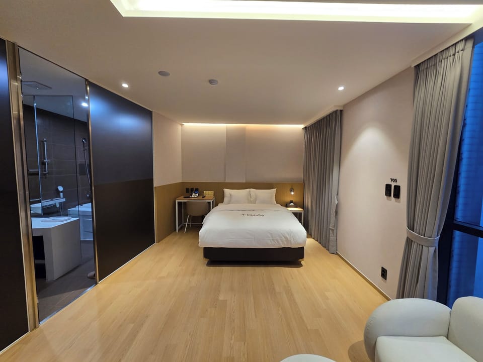 Premier Double Room | Blackout drapes, soundproofing, free WiFi