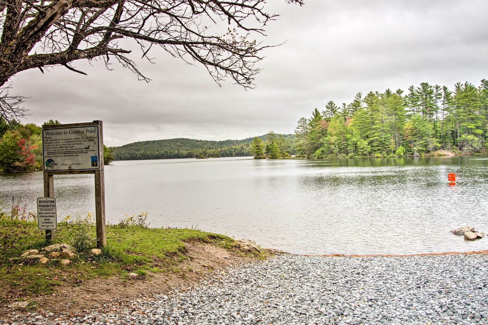 Look forward to kayaking at Grafton Pond, minutes from the home.