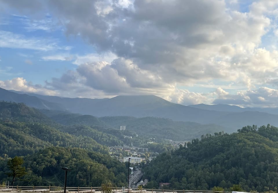 View from the parking lot of Gatlinburg