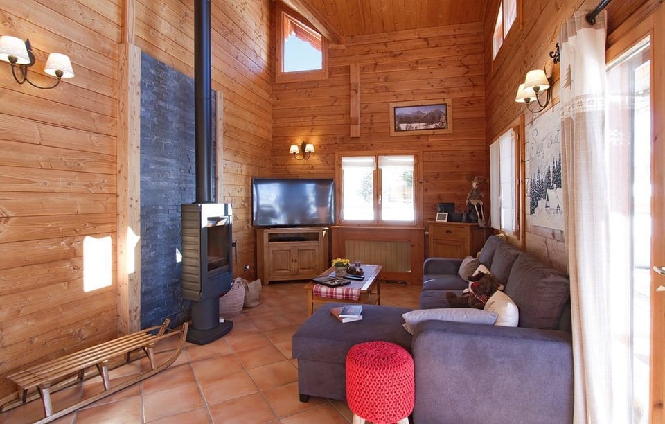 Sink into the cozy sofa after a day exploring the area.