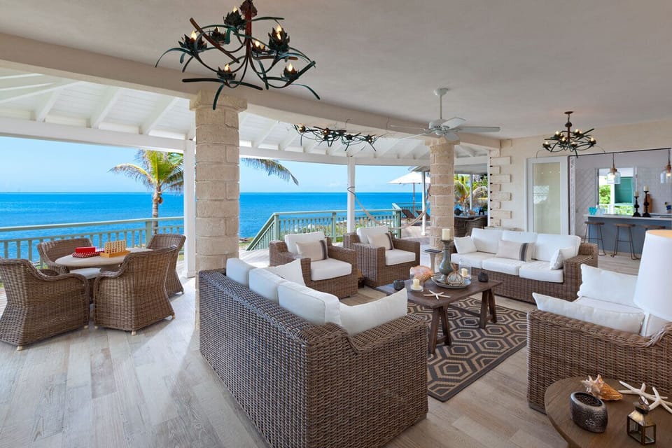 Beautiful and breezy living area on spacious ocean front verandah