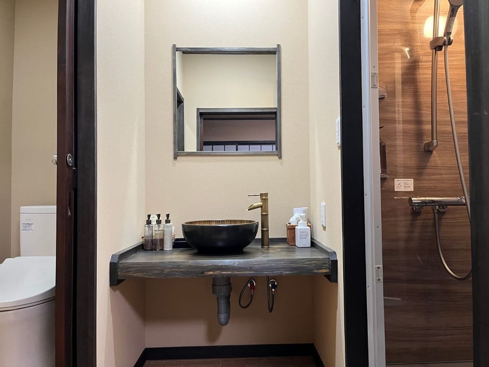 Family Room, Non Smoking (207,Japanese western, only shower) | Bathroom | Free toiletries, hair dryer, slippers, bidet