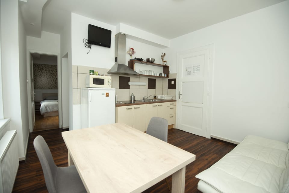 Apartment, 1 Bedroom | Private kitchen | Mini-fridge, electric kettle