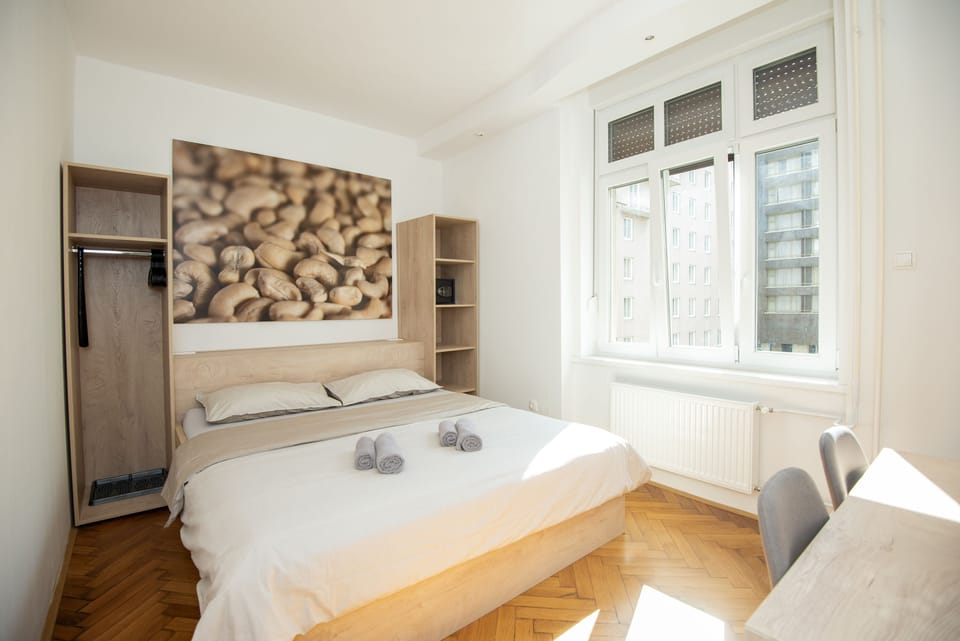 Double Room | In-room safe, individually decorated, desk, laptop workspace
