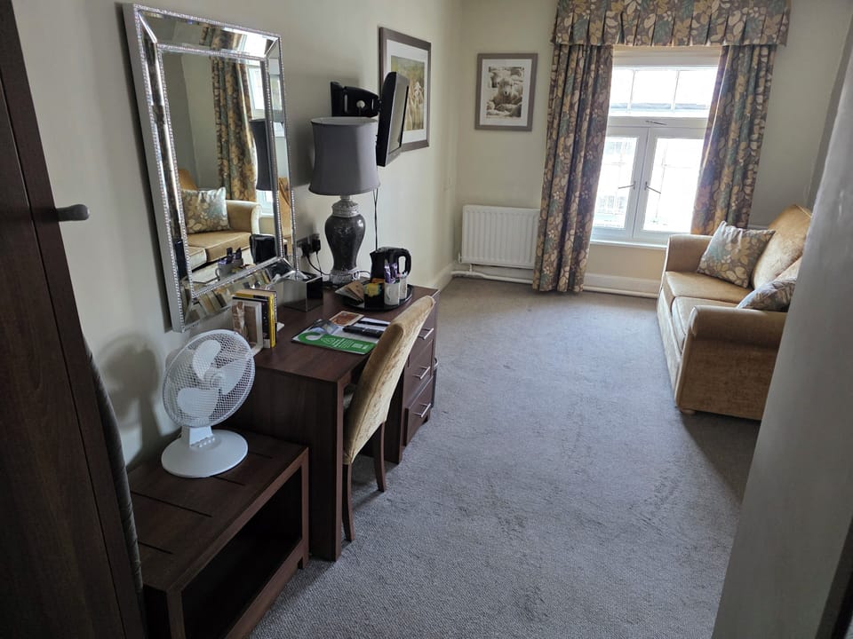 Superior Family Room For 3 | Desk, laptop workspace, blackout drapes, iron/ironing board